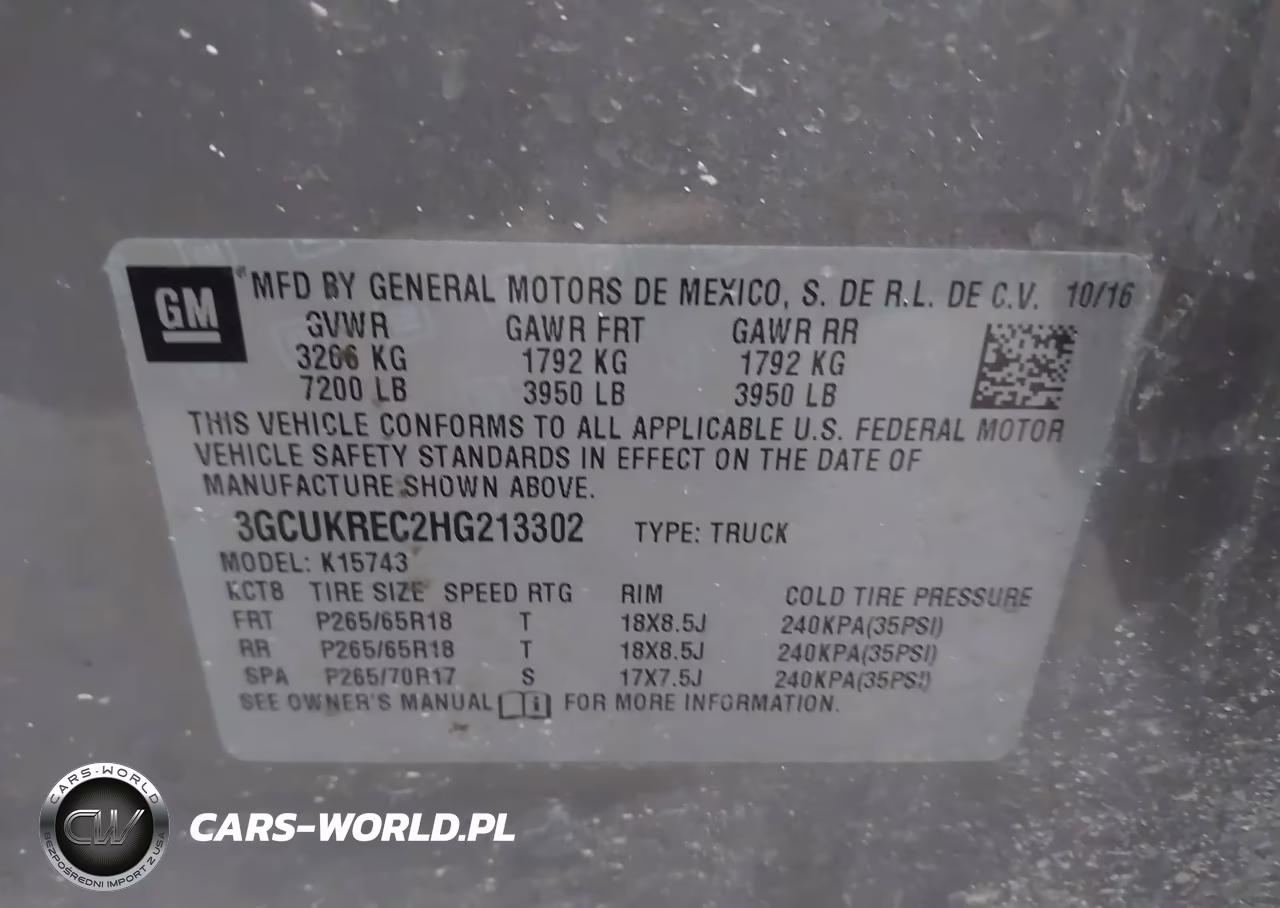 2017 Chevrolet Silverado 1500 2Lt VIN:3GCUKREC2HG213302 - 9