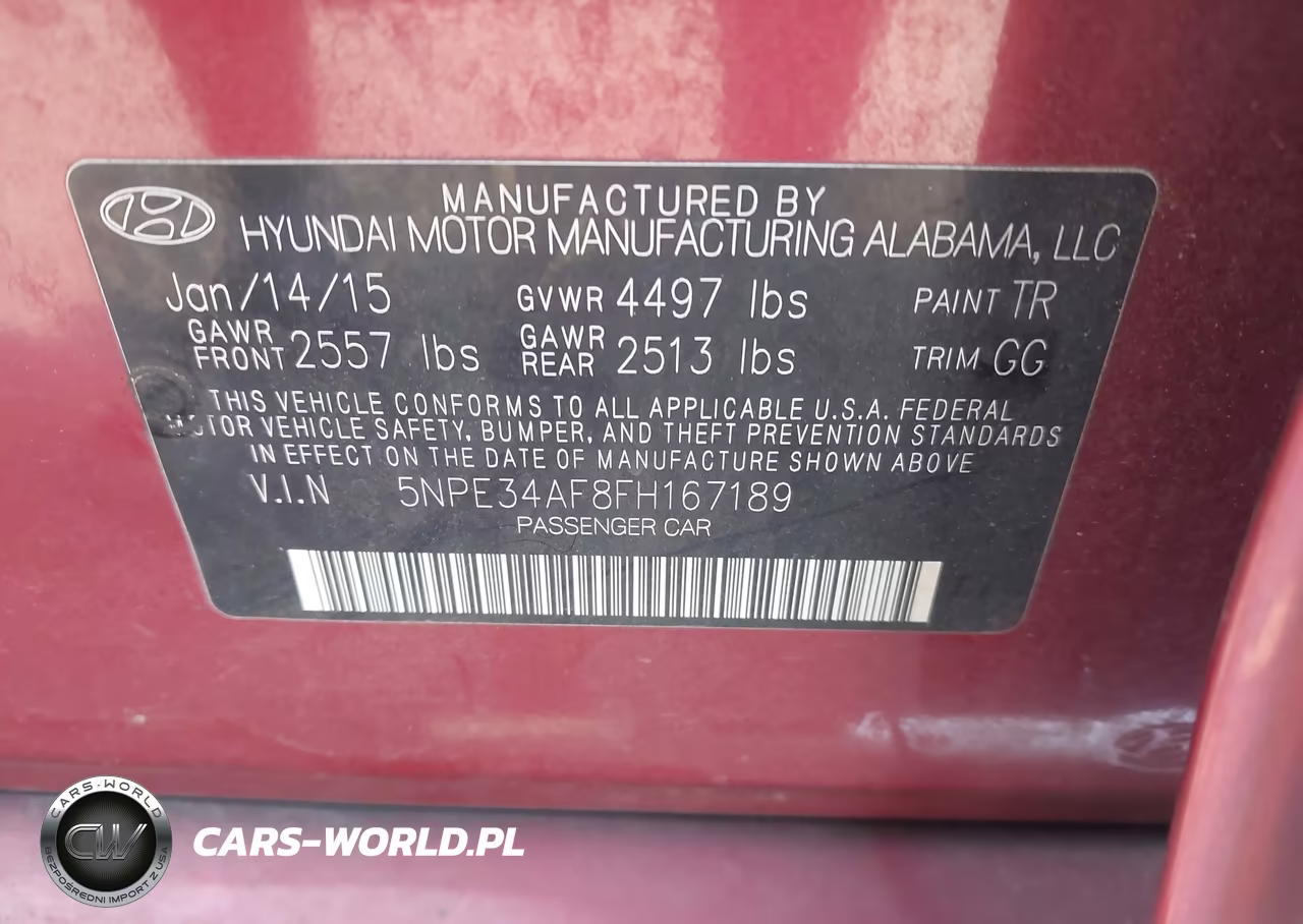 2015 Hyundai Sonata Sport VIN:5NPE34AF8FH167189 - 9