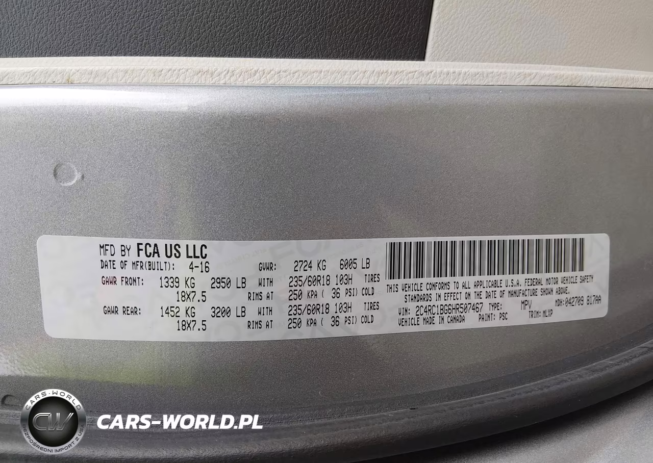 2017 Chrysler Pacifica Touring-L VIN:2C4RC1BG6HR507467 - 9