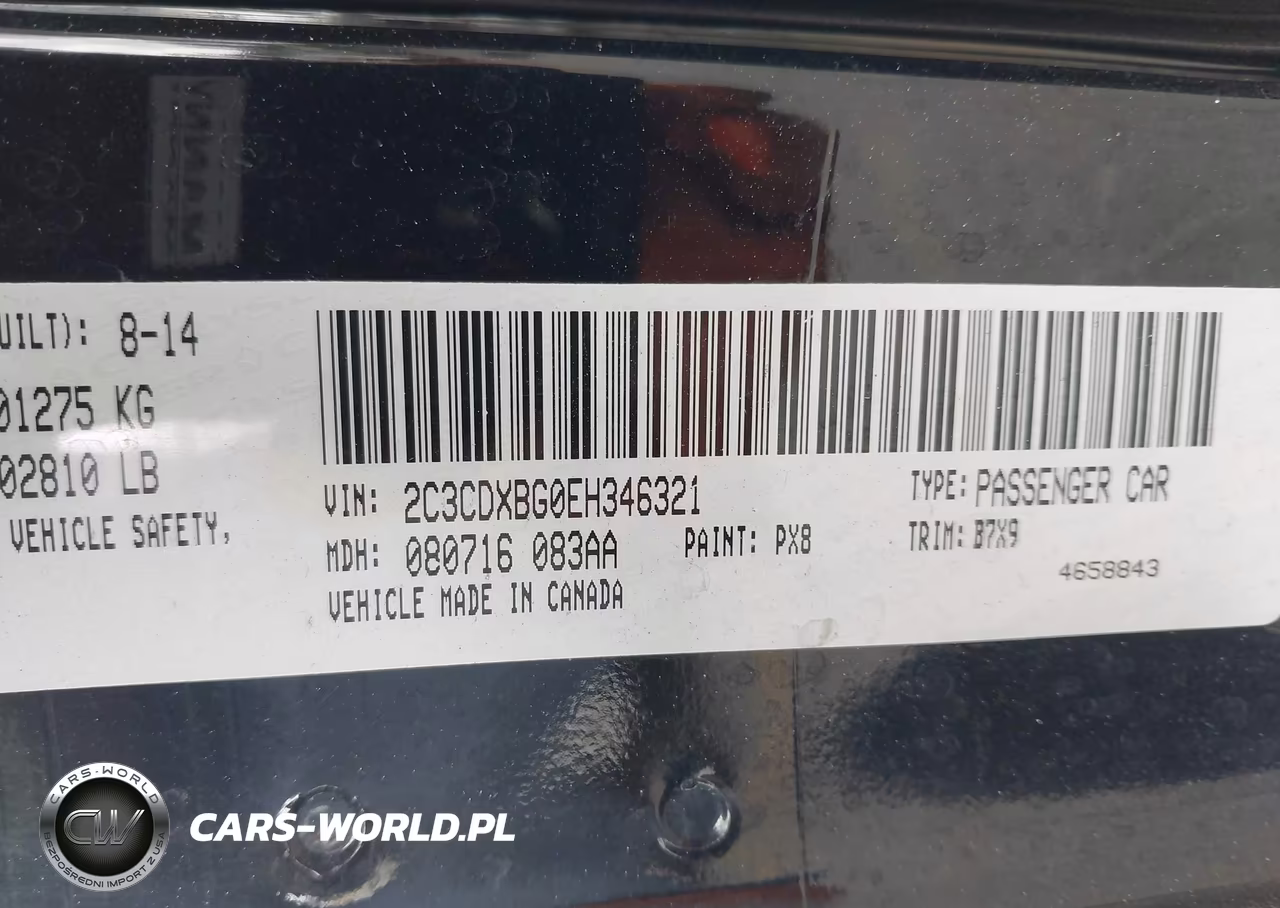 2014 Dodge Charger Se VIN:2C3CDXBG0EH346321 - 9
