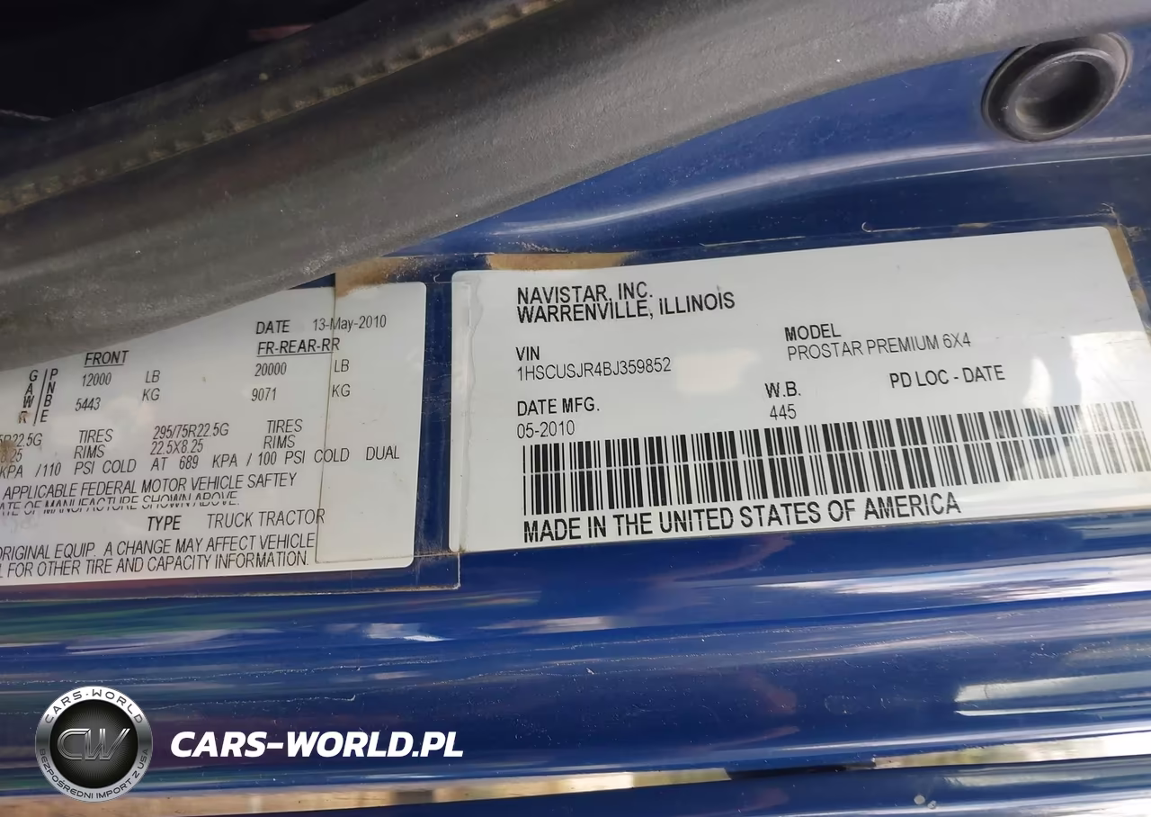 2011 International Prostar Premium VIN:1HSCUSJR4BJ359852 - 8
