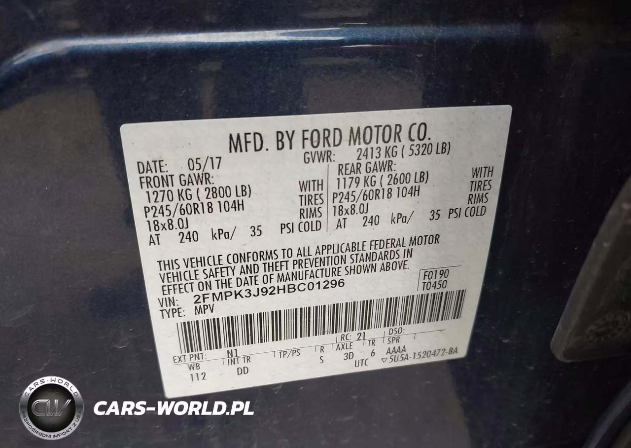 2017 Ford Edge Sel VIN:2FMPK3J92HBC01296 - 9