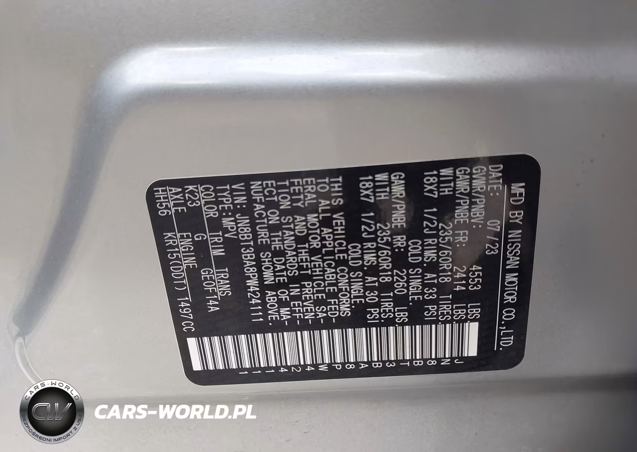 2023 Nissan Rogue Sv Fwd VIN:JN8BT3BA8PW424111 - 9