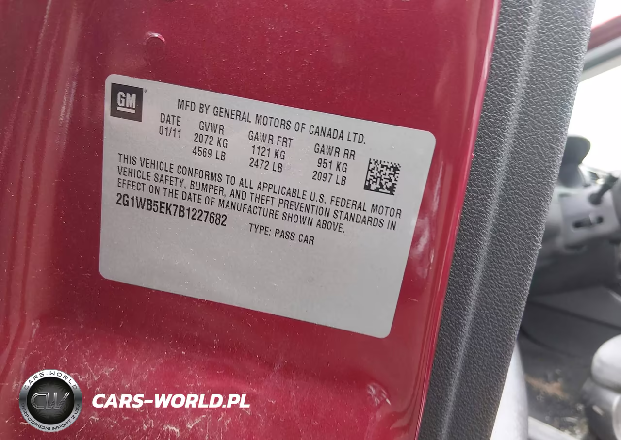 2011 Chevrolet Impala Lt VIN:2G1WB5EK7B1227682 - 9