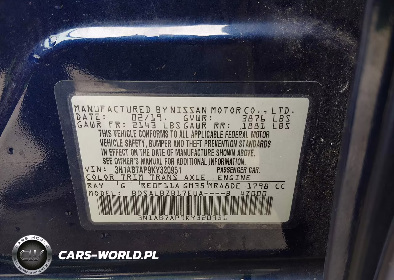 2019 Nissan Sentra S VIN:3N1AB7AP9KY320951 - 9