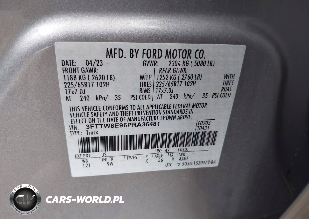 2023 Ford Maverick Xl VIN:3FTTW8E96PRA36481 - 9