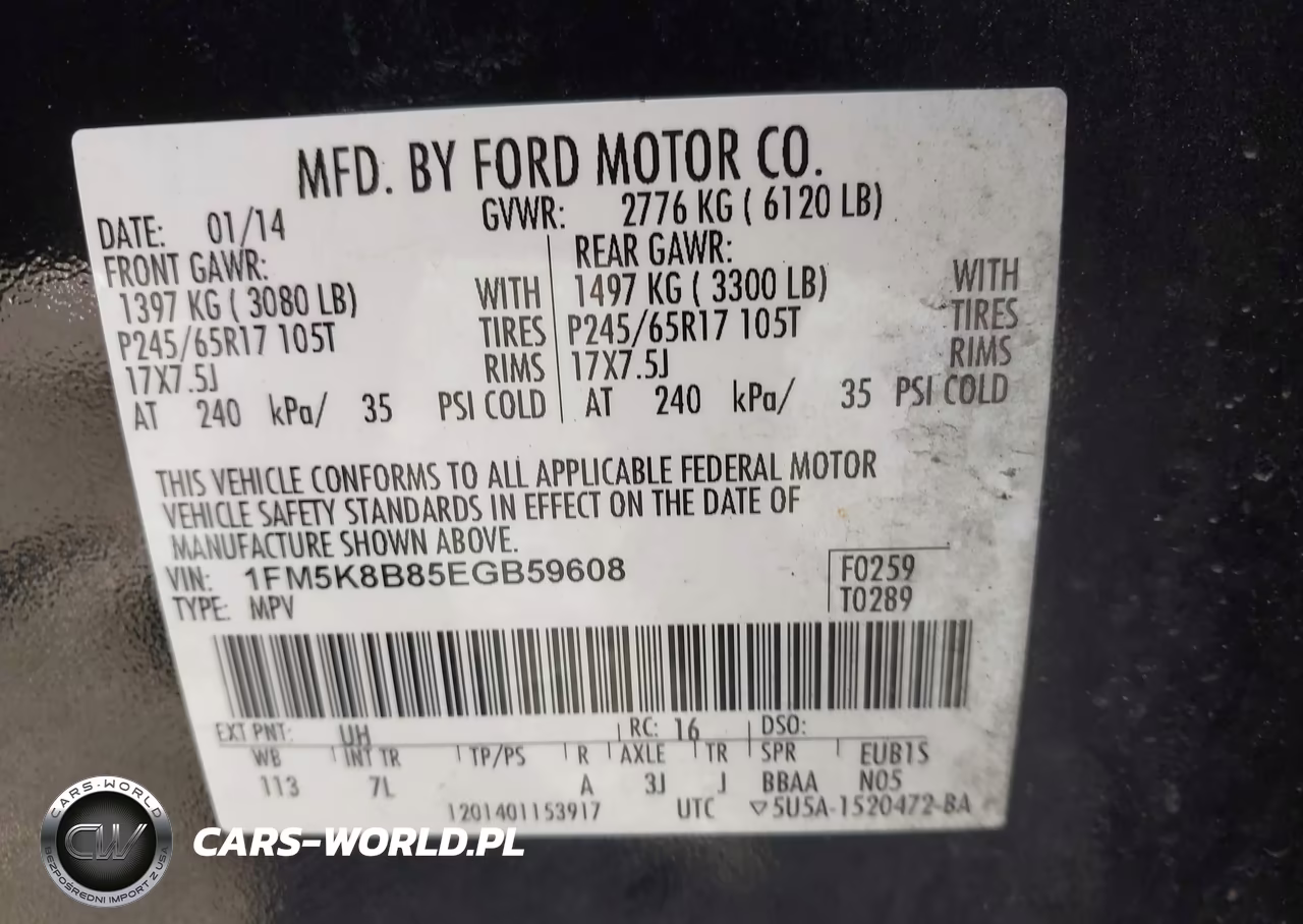 2014 Ford Explorer VIN:1FM5K8B85EGB59608 - 9