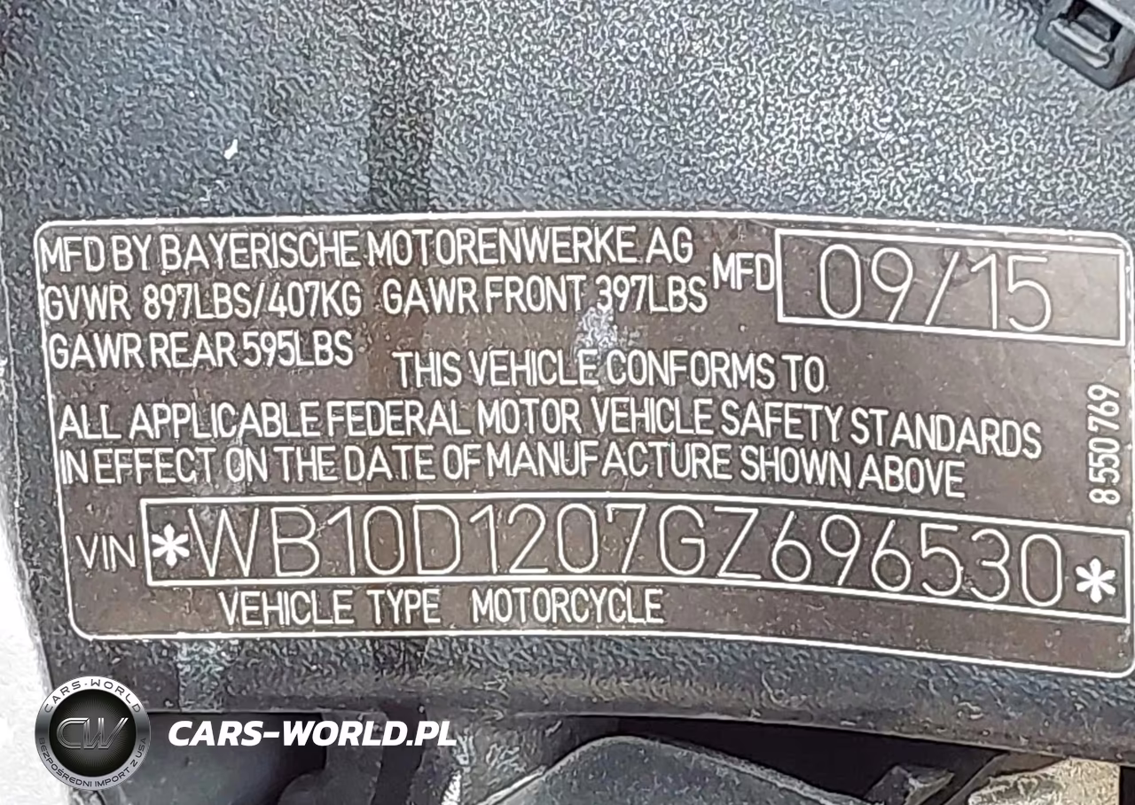 2016 BMW S 1000 R VIN:WB10D1207GZ696530 - 10