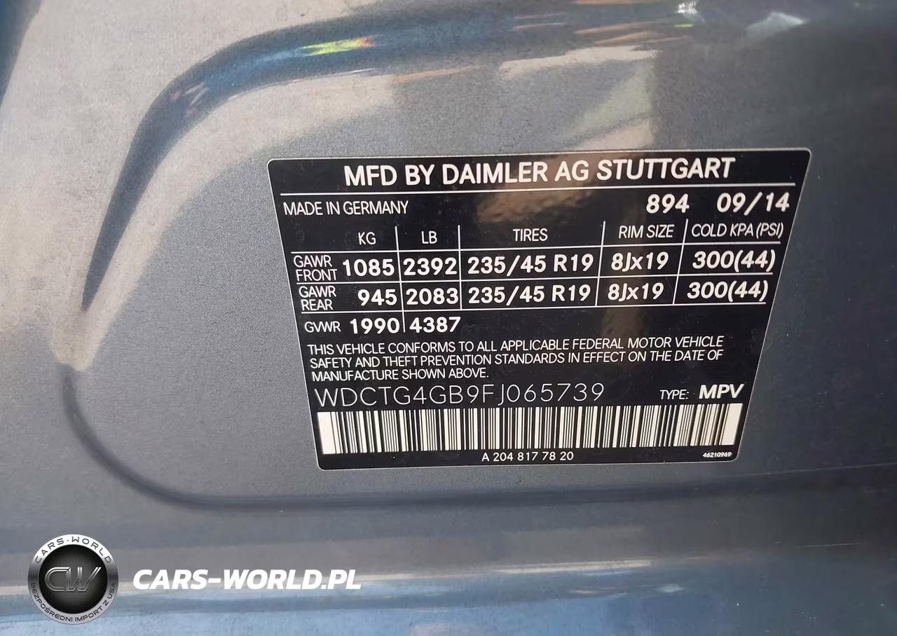 2015 Mercedes-Benz Gla 250 4Matic VIN:WDCTG4GB9FJ065739 - 9