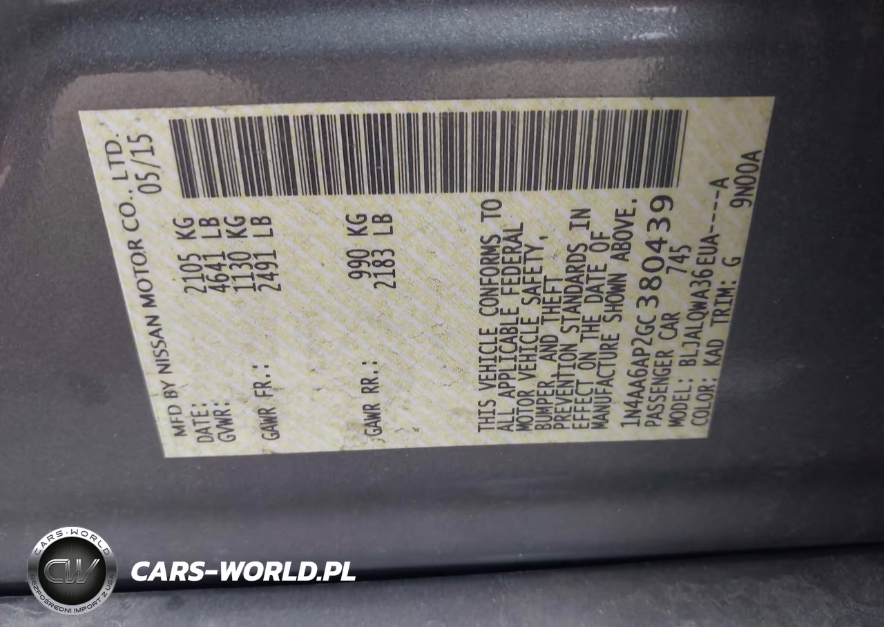 2016 Nissan Maxima 3.5 S VIN:1N4AA6AP2GC380439 - 9