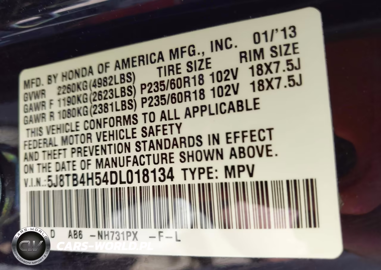 2013 Acura Rdx VIN:5J8TB4H54DL018134 - 9