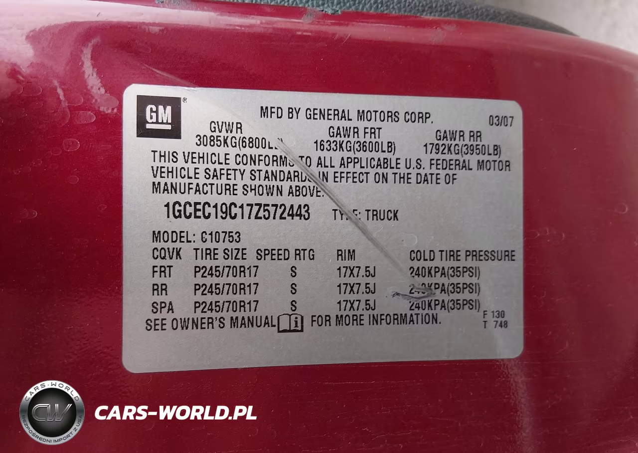 2007 Chevrolet Silverado 1500 Lt1 VIN:1GCEC19C17Z572443 - 9