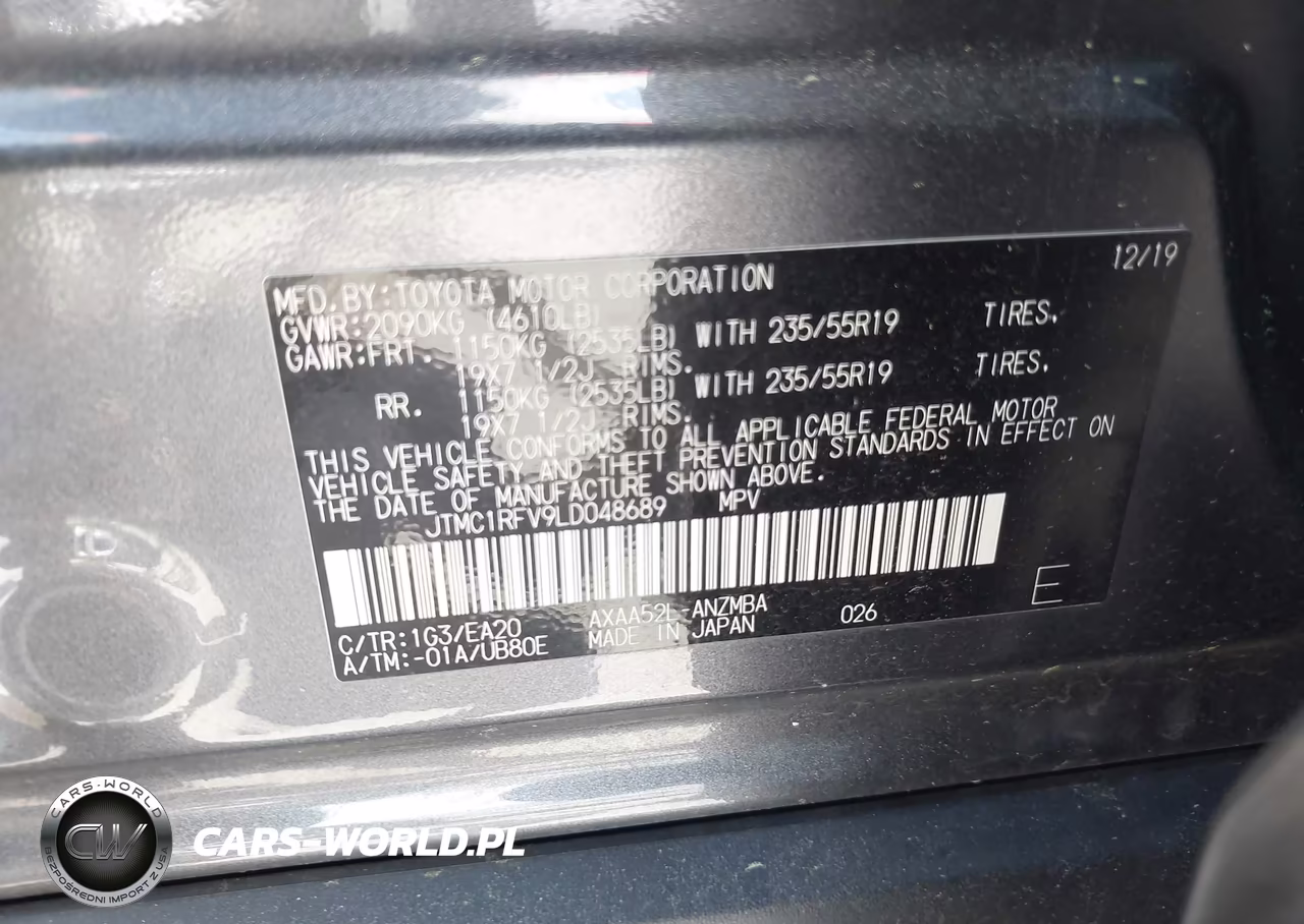 2020 Toyota Rav4 Xle Premium VIN:JTMC1RFV9LD048689 - 9