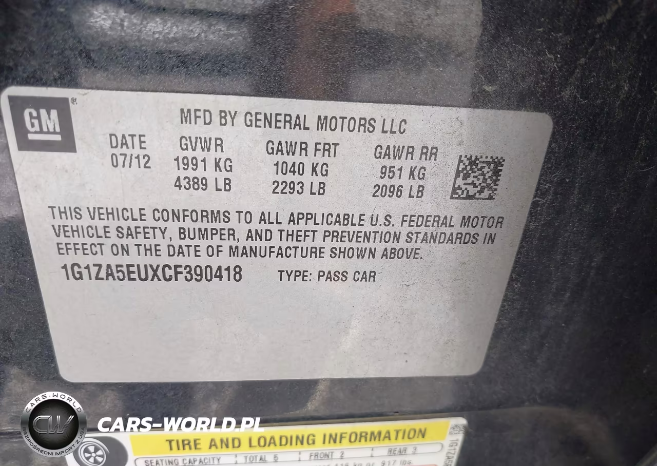 2012 Chevrolet Malibu Ls VIN:1G1ZA5EUXCF390418 - 9