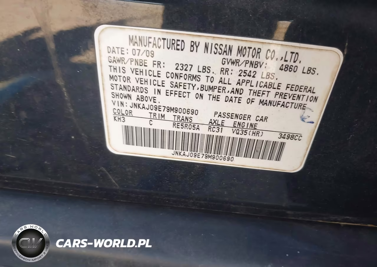 2009 Infiniti Ex35 Journey VIN:JNKAJ09E79M900690 - 9