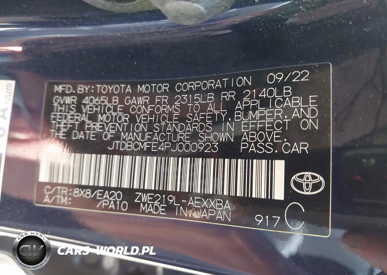 2023 Toyota Corolla Hybrid Xle VIN:JTDBCMFE4PJ000923 - 9