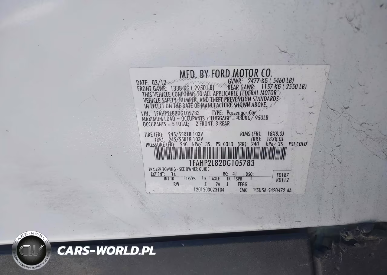 2013 Ford Police Interceptor VIN:1FAHP2L82DG105783 - 9