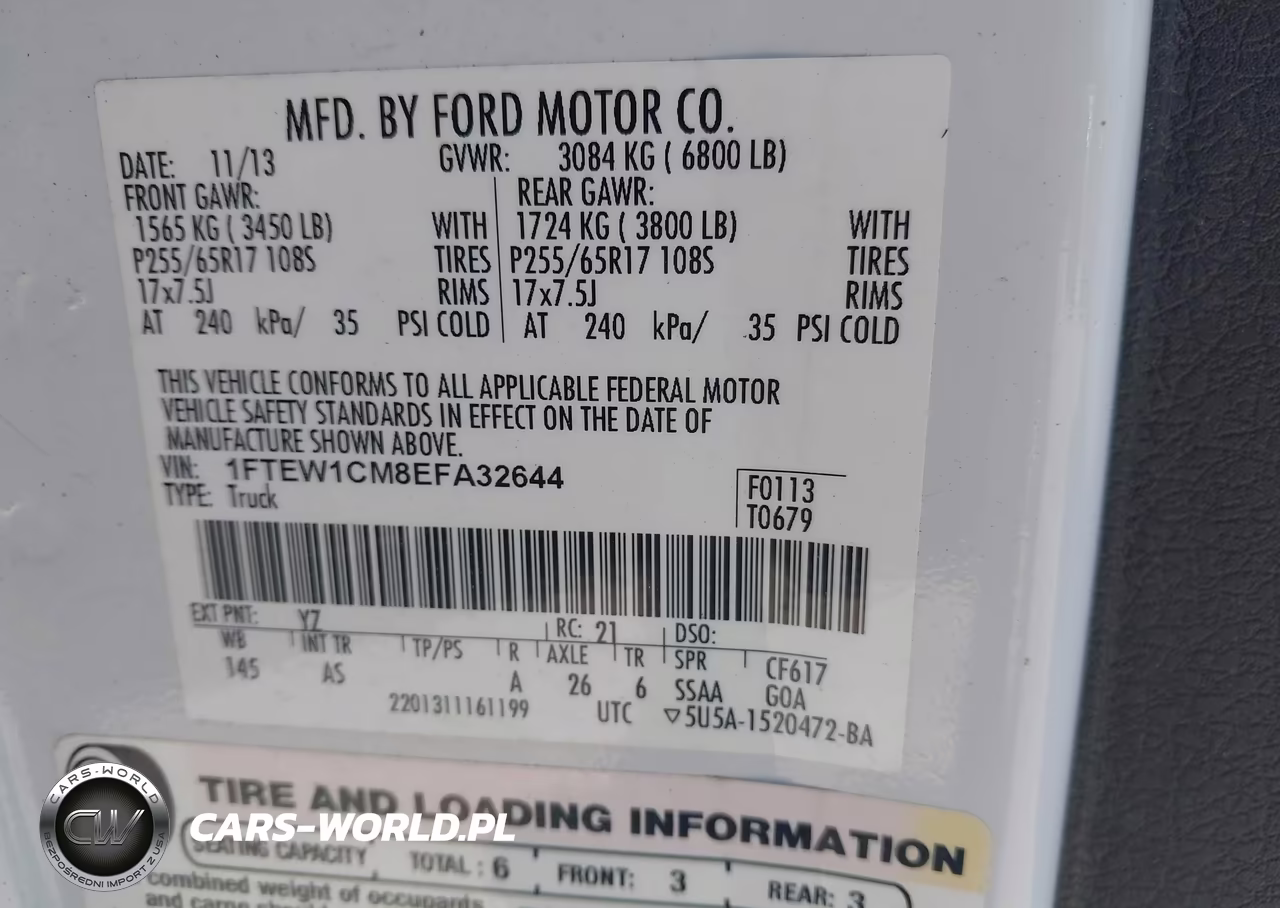 2014 Ford F-150 Xl VIN:1FTEW1CM8EFA32644 - 9