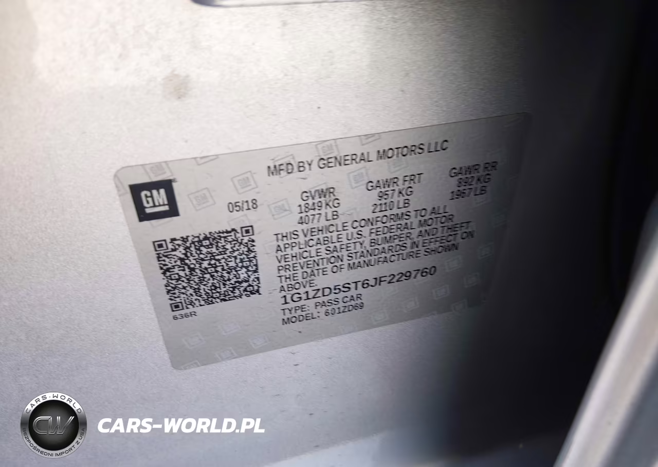 2018 Chevrolet Malibu Lt VIN:1G1ZD5ST6JF229760 - 9