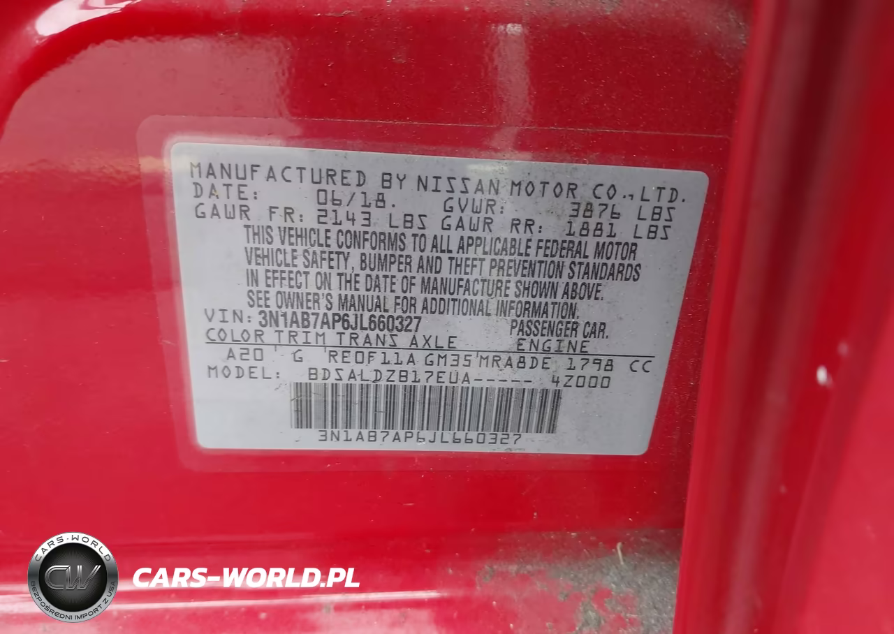 2018 Nissan Sentra Sv VIN:3N1AB7AP6JL660327 - 9