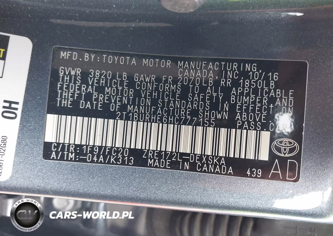 2017 Toyota Corolla Se VIN:2T1BURHE6HC777155 - 9