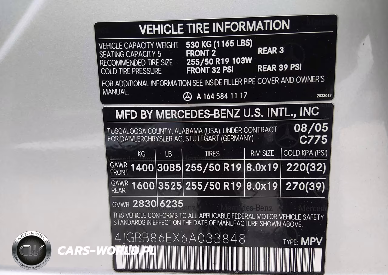 2006 Mercedes-Benz Ml 350 4Matic VIN:4JGBB86EX6A033848 - 9