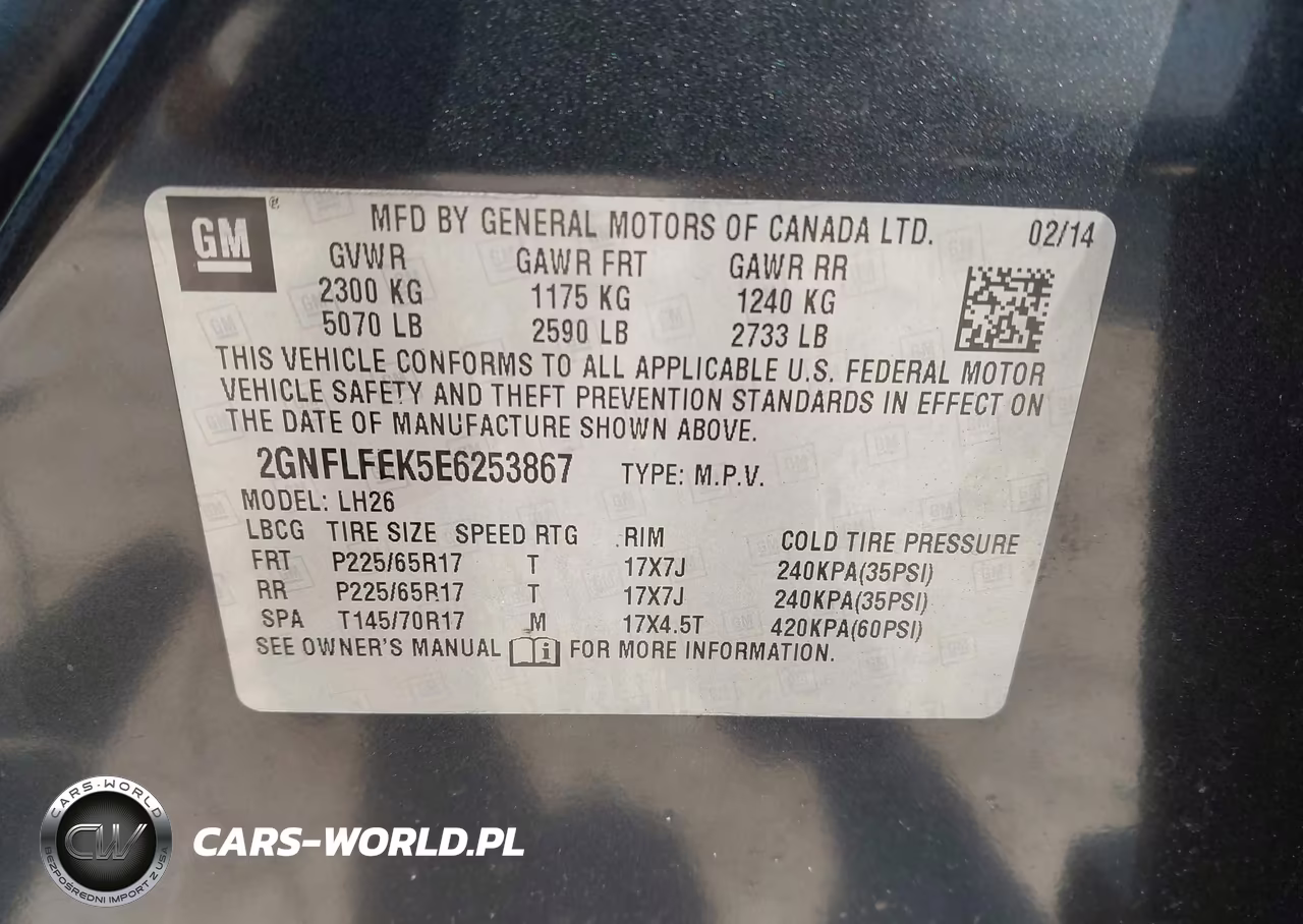 2014 Chevrolet Equinox 1Lt VIN:2GNFLFEK5E6253867 - 9