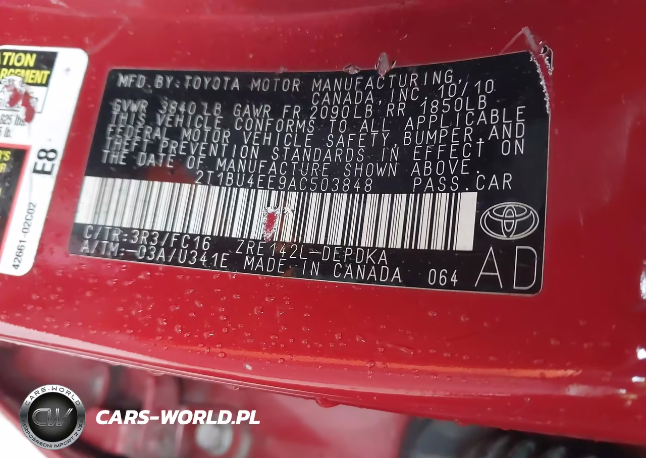 2010 Toyota Corolla Le VIN:2T1BU4EE9AC503848 - 9