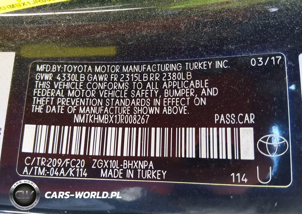 2018 Toyota C-Hr Xle VIN:NMTKHMBX1JR008267 - 9