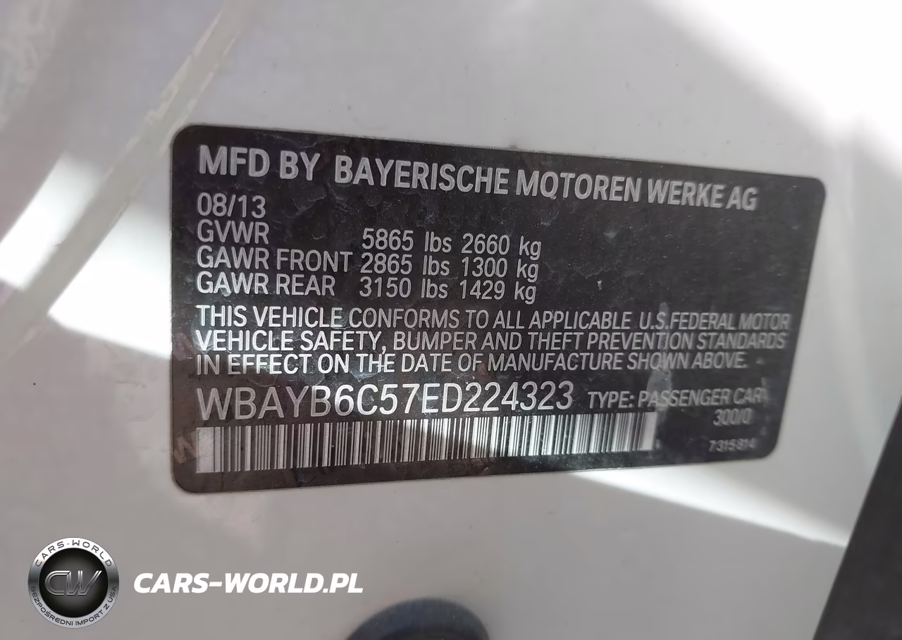 2014 BMW 750I xDrive VIN:WBAYB6C57ED224323 - 9