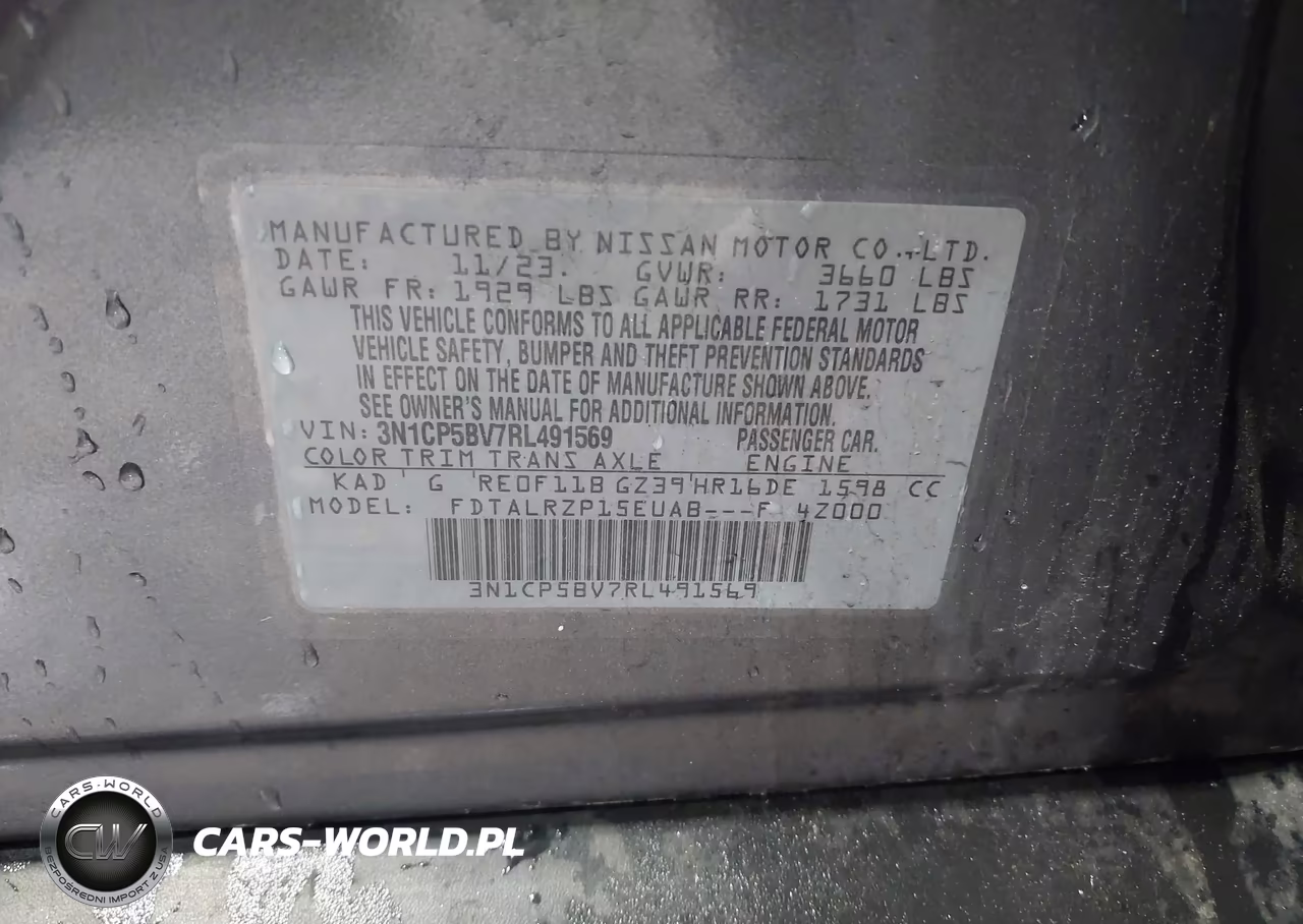 2024 Nissan Kicks S Xtronic Cvt VIN:3N1CP5BV7RL491569 - 9