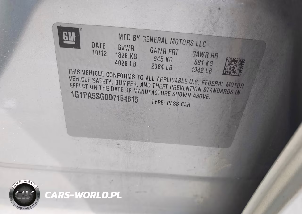 2013 Chevrolet Cruze Ls Auto VIN:1G1PA5SG0D7154815 - 9