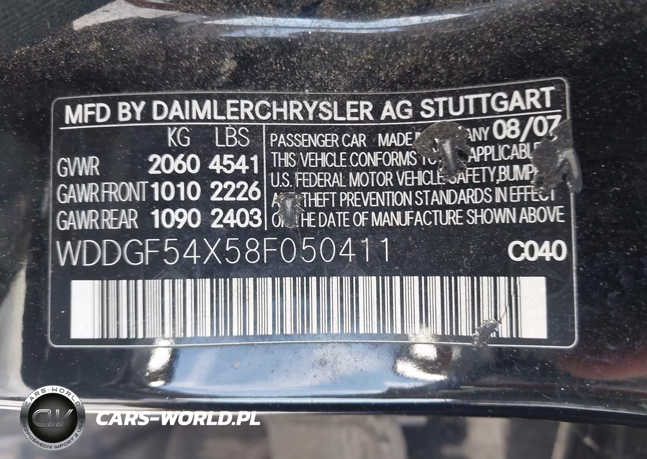 2008 Mercedes-Benz C 300 Luxury-Sport VIN:WDDGF54X58F050411 - 9