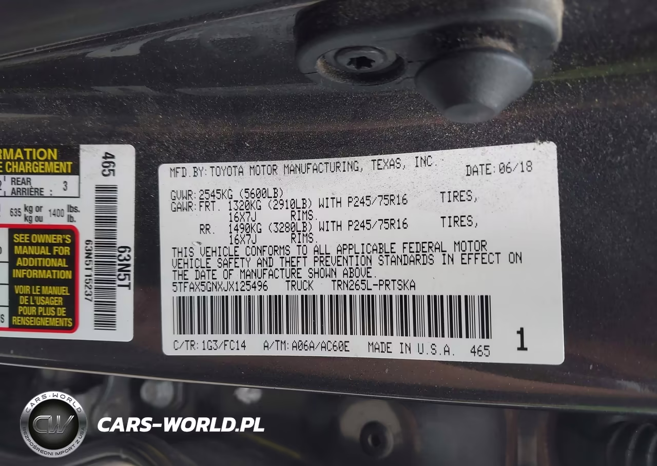 2018 Toyota Tacoma Sr5 VIN:5TFAX5GNXJX125496 - 9