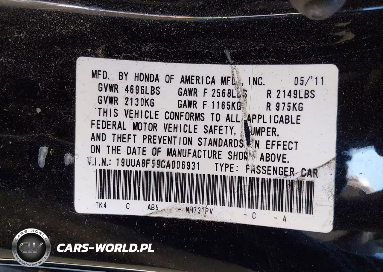 2012 Acura Tl 3.5 VIN:19UUA8F59CA006931 - 9