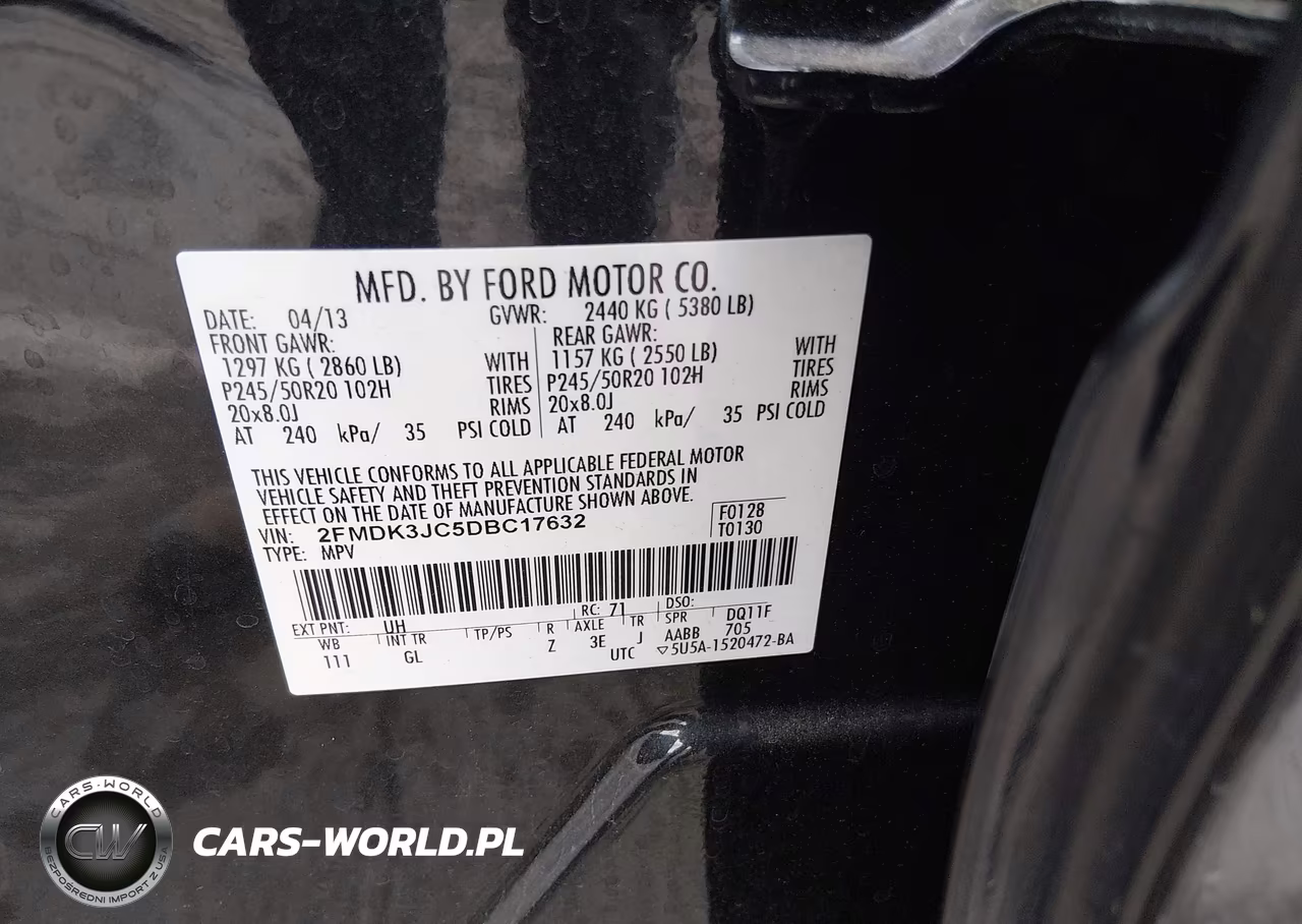 2013 Ford Edge Sel VIN:2FMDK3JC5DBC17632 - 9