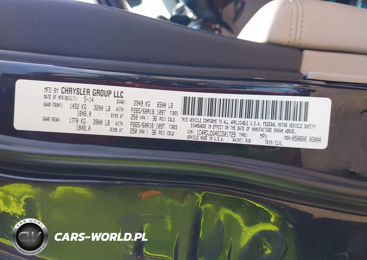 2014 Dodge Durango Limited VIN:1C4RDJDG4EC501729 - 9