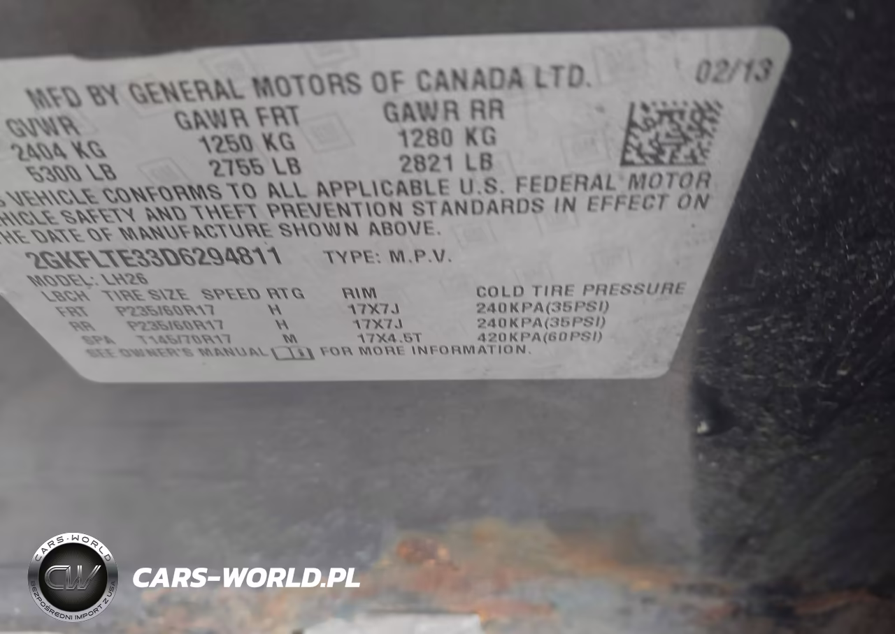 2013 GMC Terrain Sle-2 VIN:2GKFLTE33D6294811 - 9
