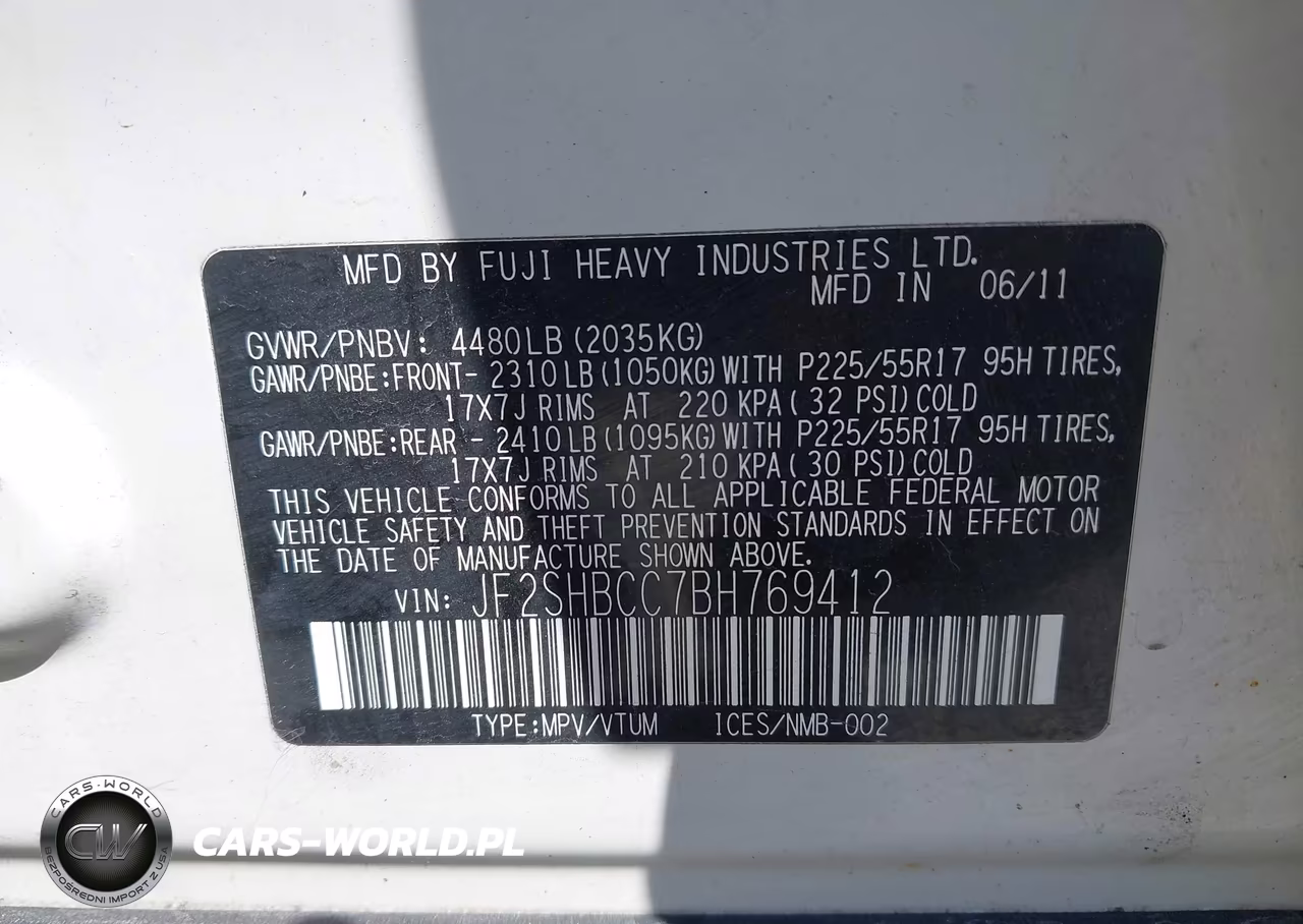 2011 Subaru Forester 2.5X Premium VIN:JF2SHBCC7BH769412 - 9