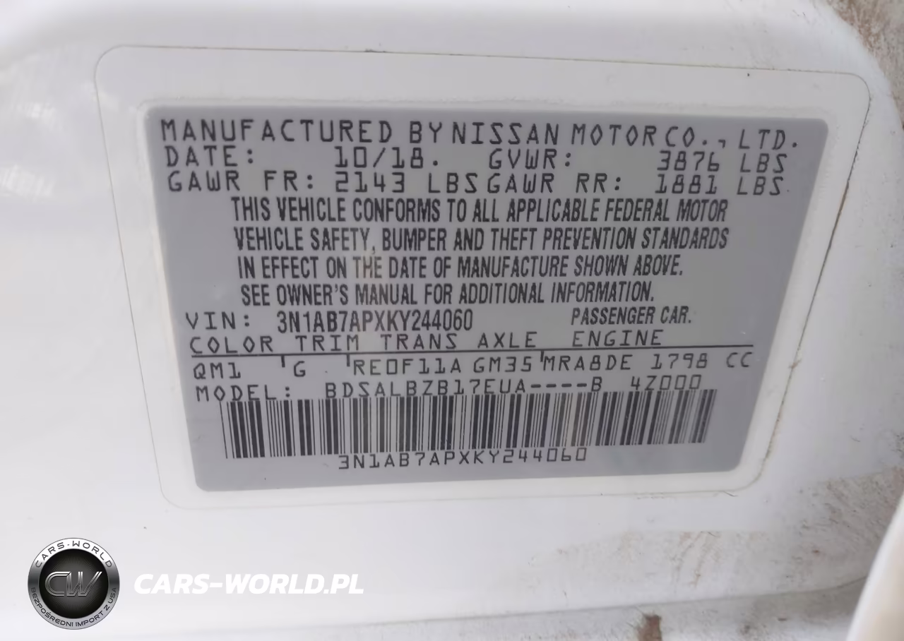 2019 Nissan Sentra S VIN:3N1AB7APXKY244060 - 9