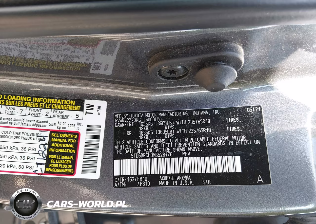 2021 Toyota Highlander Hybrid Xle VIN:5TDGBRCH0MS528476 - 9