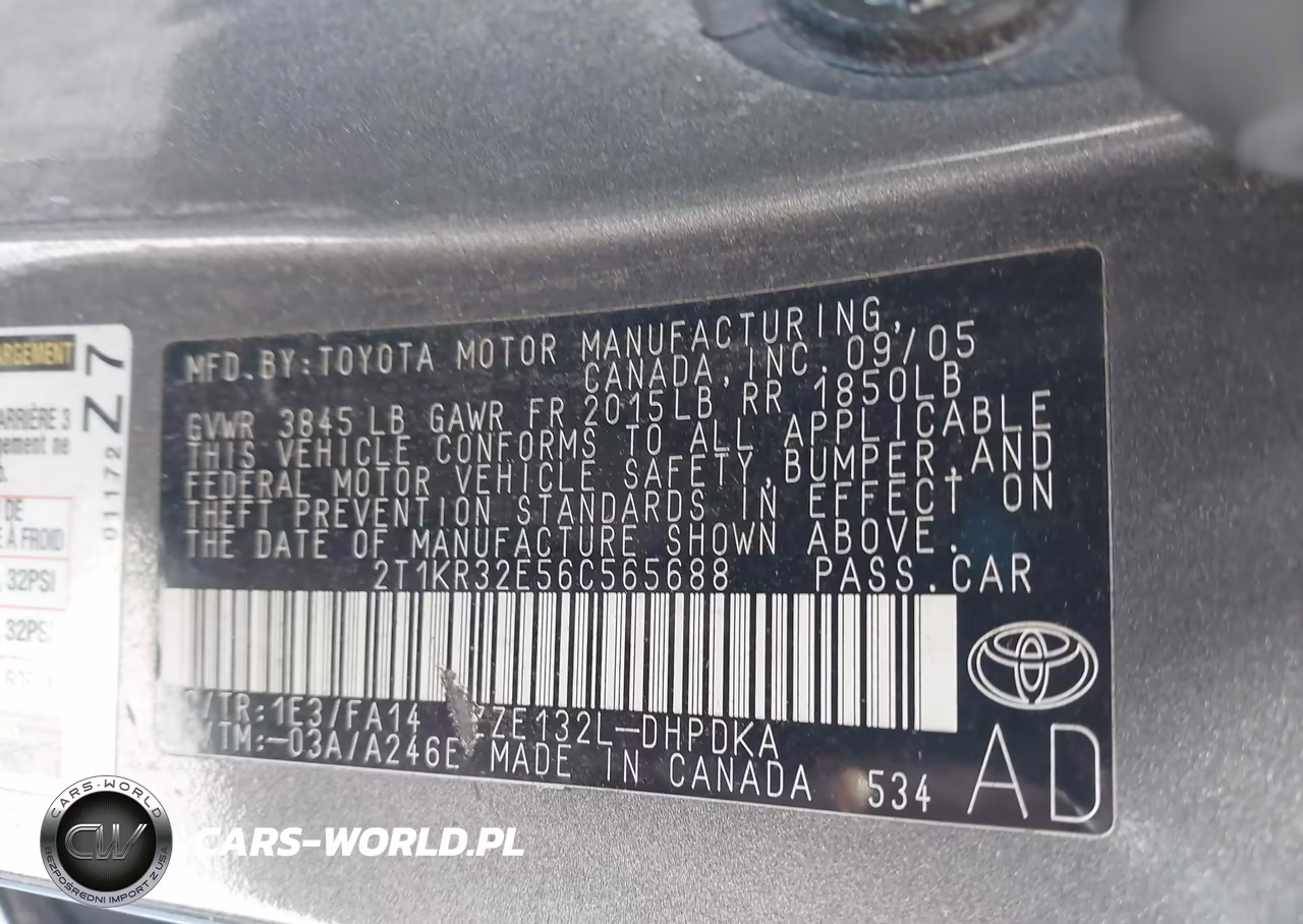 2006 Toyota Matrix VIN:2T1KR32E56C565688 - 9