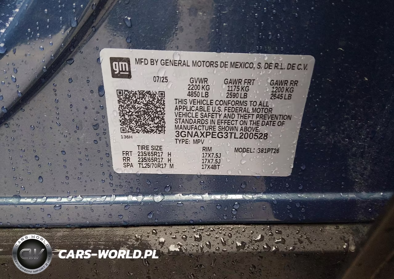 2026 Chevrolet Equinox Awd Lt VIN:3GNAXPEG3TL200528 - 9