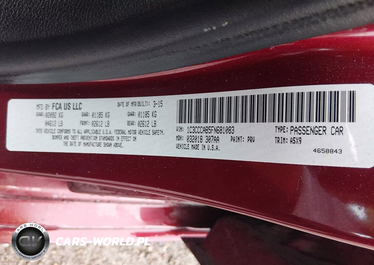 2015 Chrysler 200 Limited VIN:1C3CCCAB5FN681083 - 9