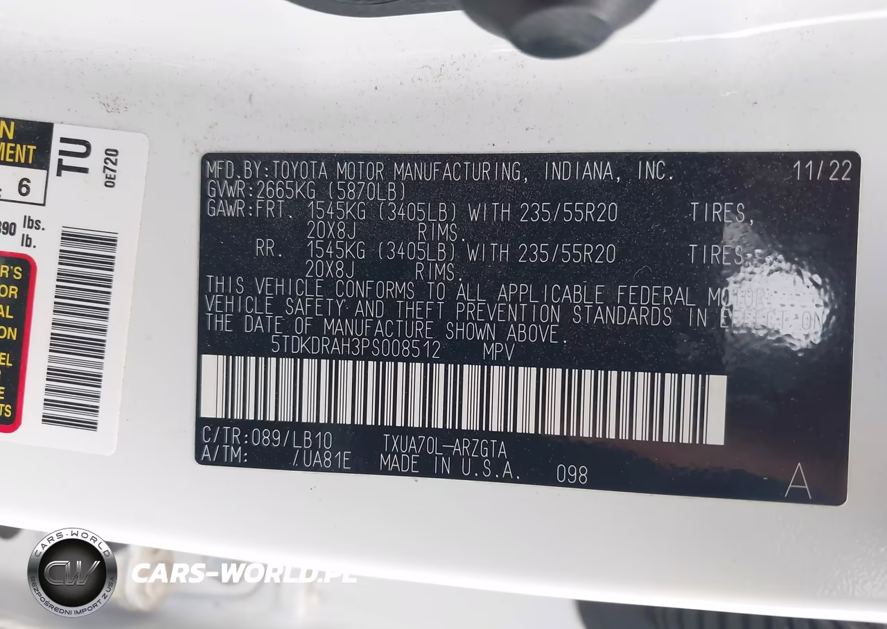 2023 Toyota Highlander Limited VIN:5TDKDRAH3PS008512 - 9