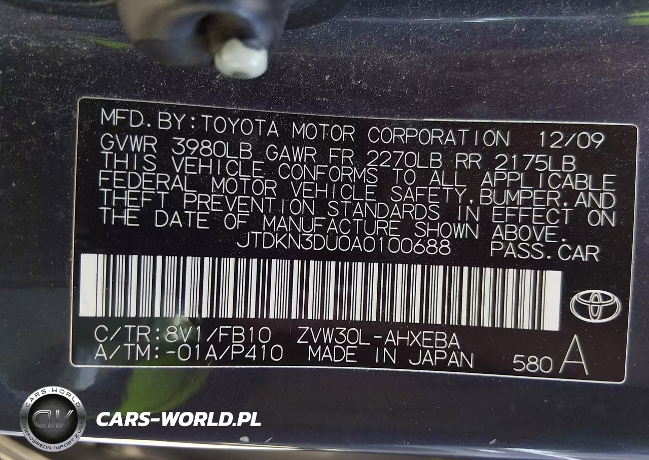 2010 Toyota Prius Iii VIN:JTDKN3DU0A0100688 - 9