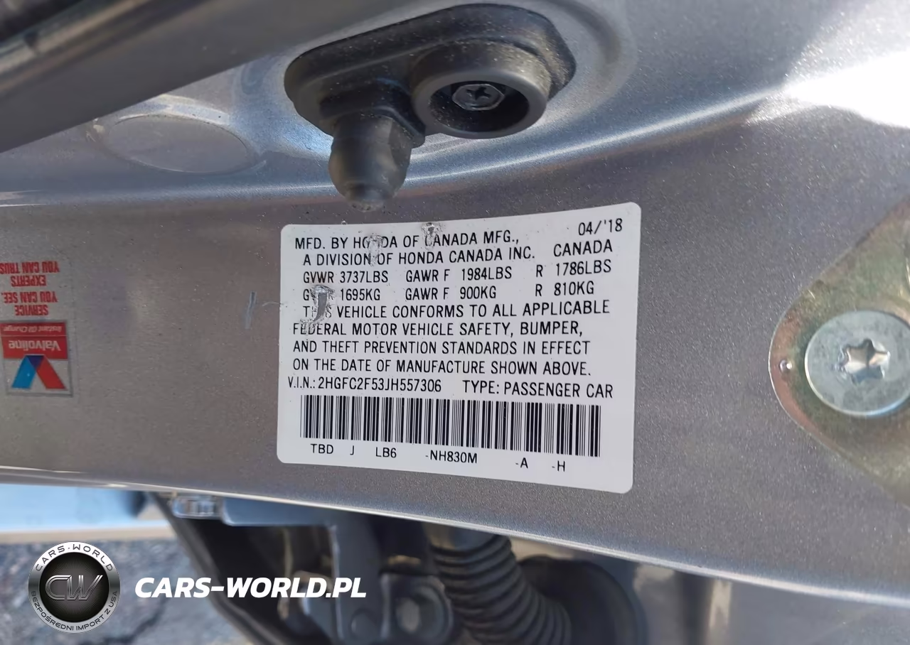 2018 Honda Civic Lx VIN:2HGFC2F53JH557306 - 9