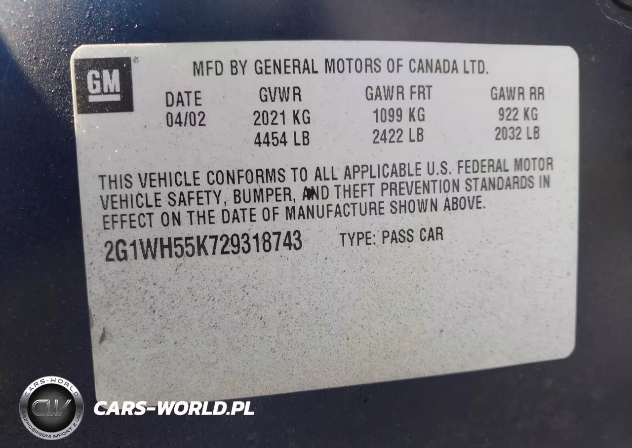 2002 Chevrolet Impala Ls VIN:2G1WH55K729318743 - 9