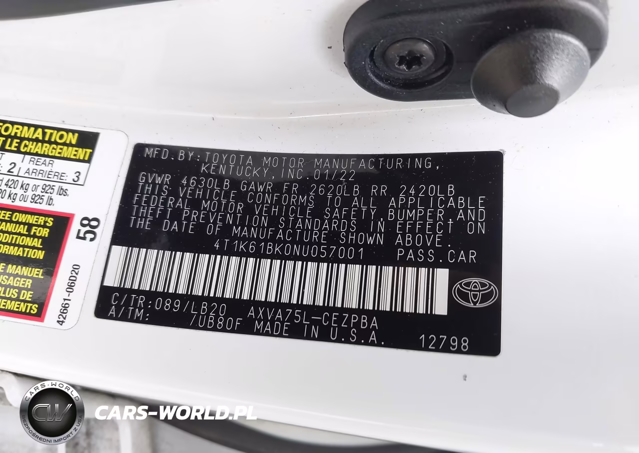 2022 Toyota Camry Xse Awd VIN:4T1K61BK0NU057001 - 9