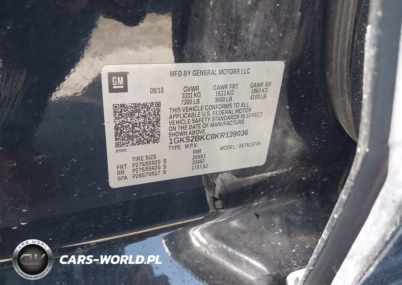 2019 GMC Yukon Slt VIN:1GKS2BKC0KR139036 - 9